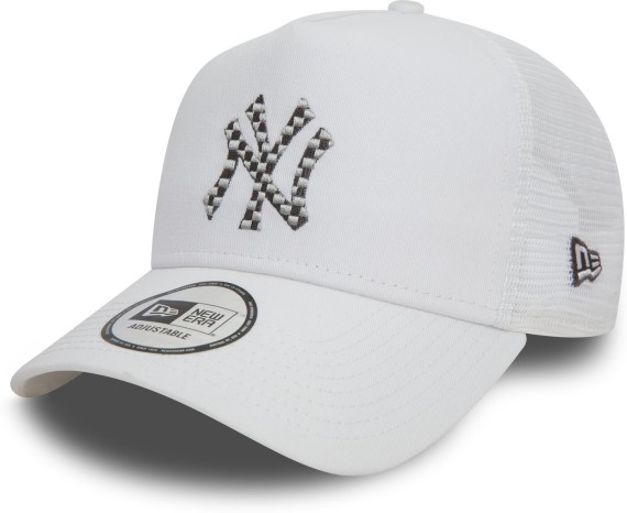 NEW ERA NY SEASONAL INFILL TRUCKER LIGHT GREY